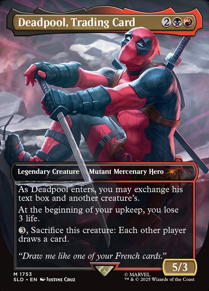 Deadpool, Trading Card 1753 (Secret Lair Drop Series)  - Borderless | Good Games Cannington