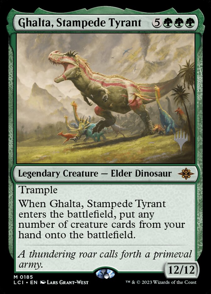 Ghalta, Stampede Tyrant 185p/138 (Promo Pack: The Lost Caverns of Ixalan)  - Foil | Good Games Cannington