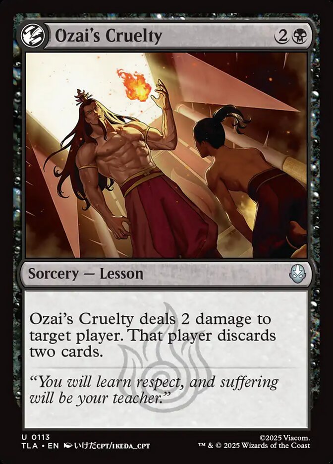Ozai's Cruelty 113 (Avatar: The Last Airbender)  - Foil | Good Games Cannington