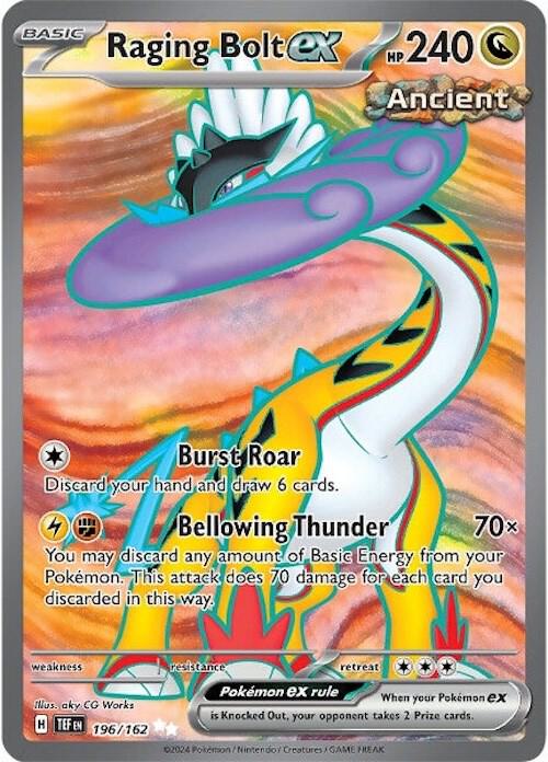 Raging Bolt ex 196/162 (SV05: Temporal Forces)  - Holofoil | Good Games Cannington