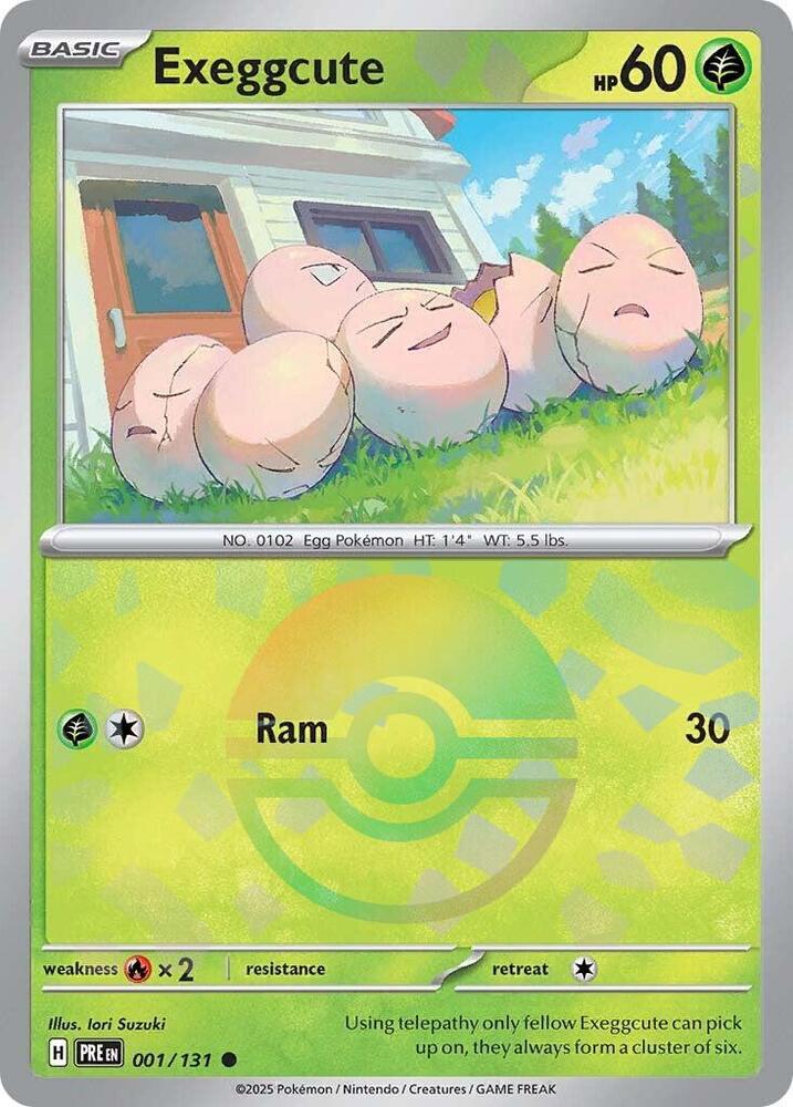 Exeggcute 001/131 (SV: Prismatic Evolutions)  - Poke Ball Holofoil | Good Games Cannington