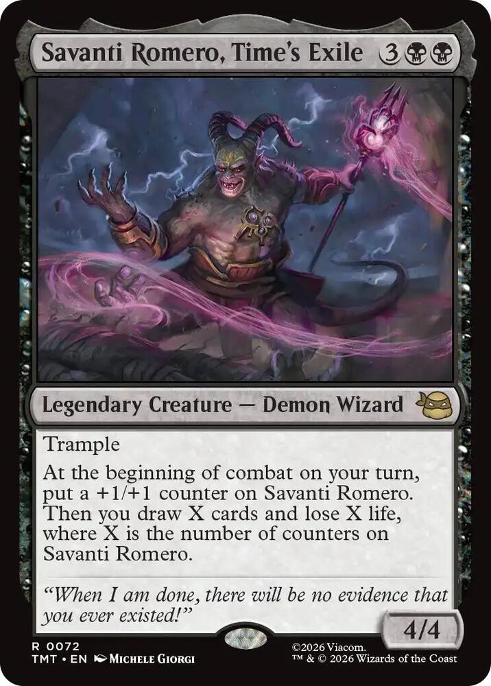 Savanti Romero, Time's Exile 72 (Teenage Mutant Ninja Turtles)  - Foil | Good Games Cannington