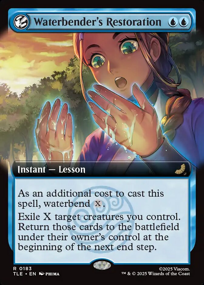 Waterbender's Restoration 183 (Avatar: The Last Airbender: Eternal-Legal)  - Extended Art Foil | Good Games Cannington