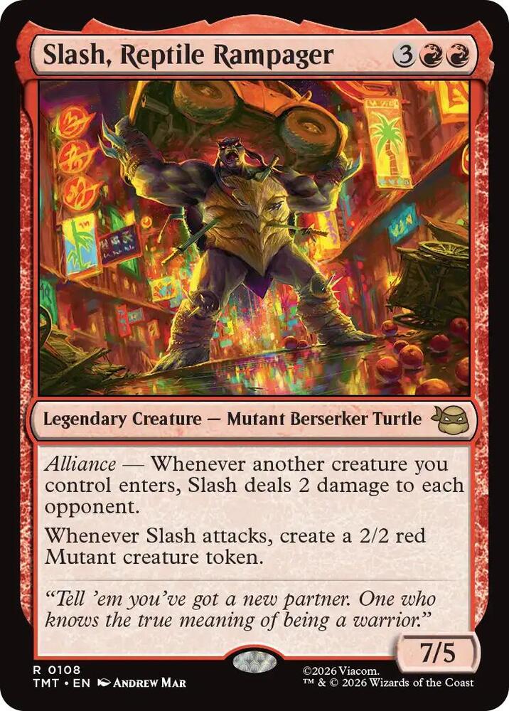 Slash, Reptile Rampager 108 (Teenage Mutant Ninja Turtles)  - Foil | Good Games Cannington