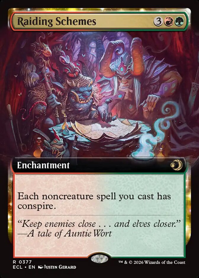 Raiding Schemes  377/273 (Lorwyn Eclipsed)  - Extended Art Foil | Good Games Cannington
