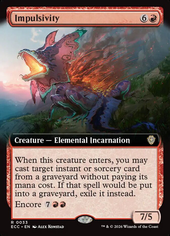 Impulsivity 33/176 (Commander: Lorwyn Eclipsed)  - Extended Art | Good Games Cannington