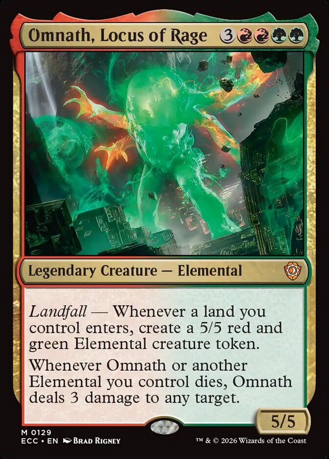 Omnath, Locus of Rage 129/176 (Commander: Lorwyn Eclipsed)  | Good Games Cannington