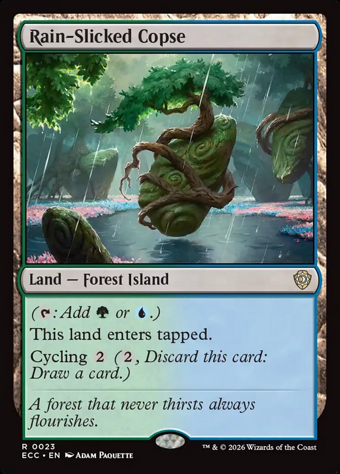 Rain-Slicked Copse 23 (Commander: Lorwyn Eclipsed)  | Good Games Cannington