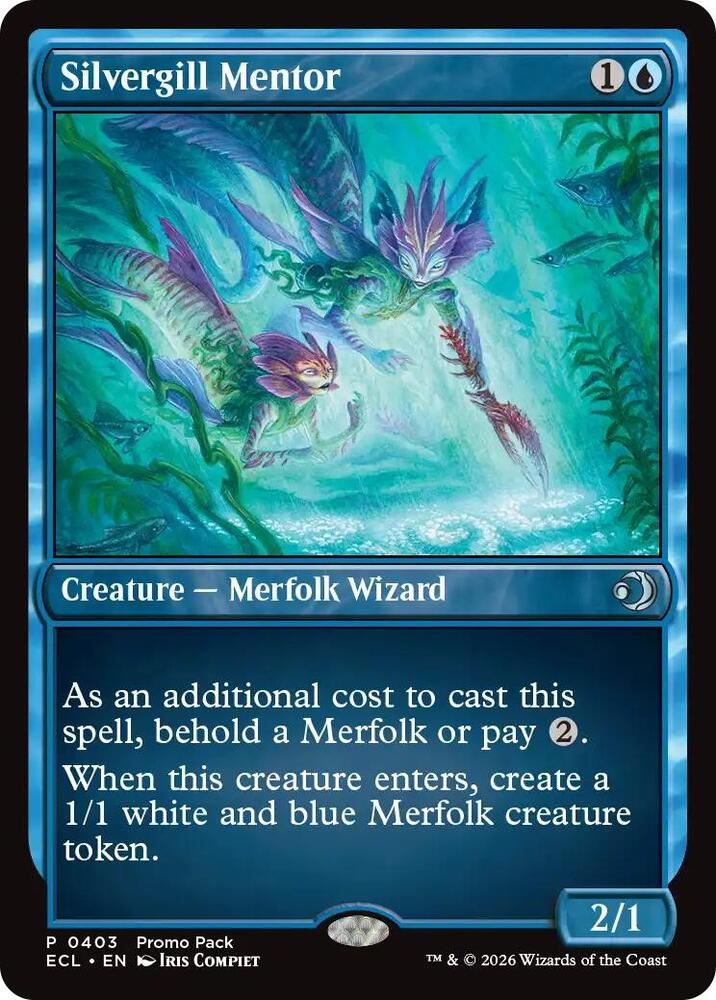 Silvergill Mentor 403/408 (Promo Pack: Lorwyn Eclipsed)  - Foil | Good Games Cannington