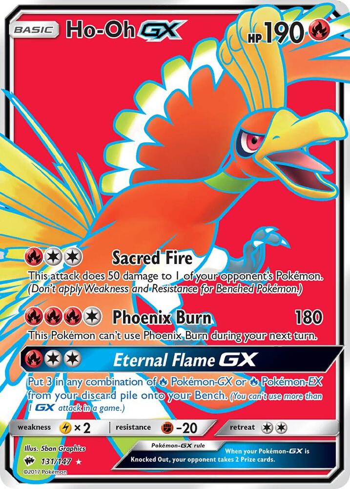 Ho-Oh GX 131/147 (SM - Burning Shadows)  - Holofoil | Good Games Cannington