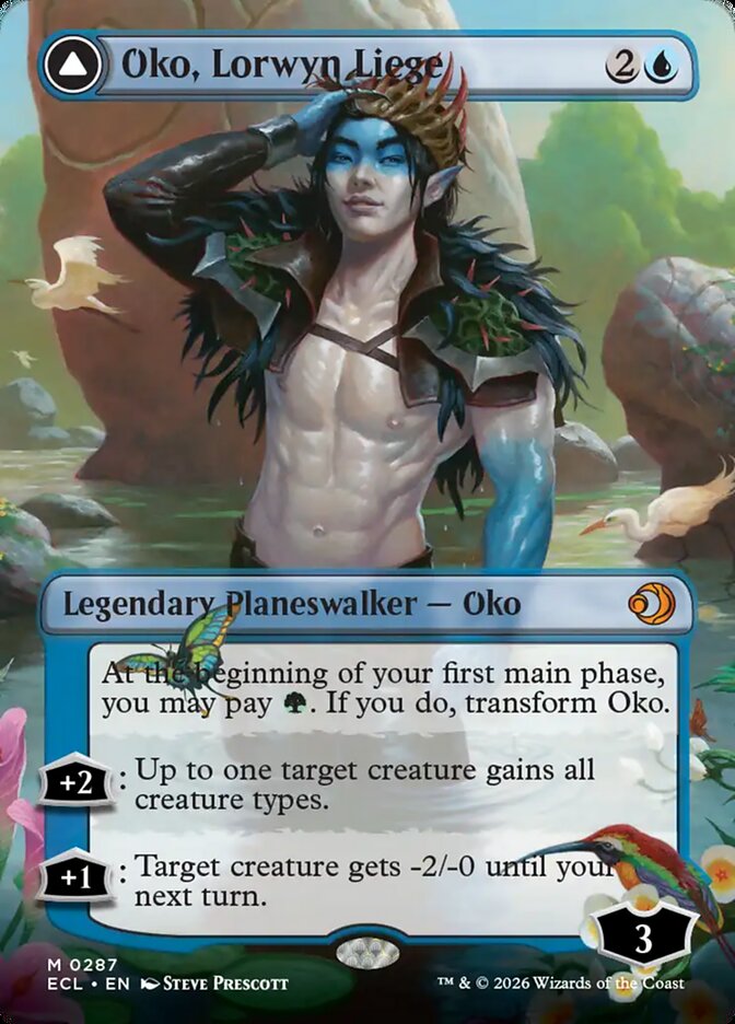Oko, Lorwyn Liege // Oko, Shadowmoor Scion 287 (Lorwyn Eclipsed)  - Borderless Foil | Good Games Cannington