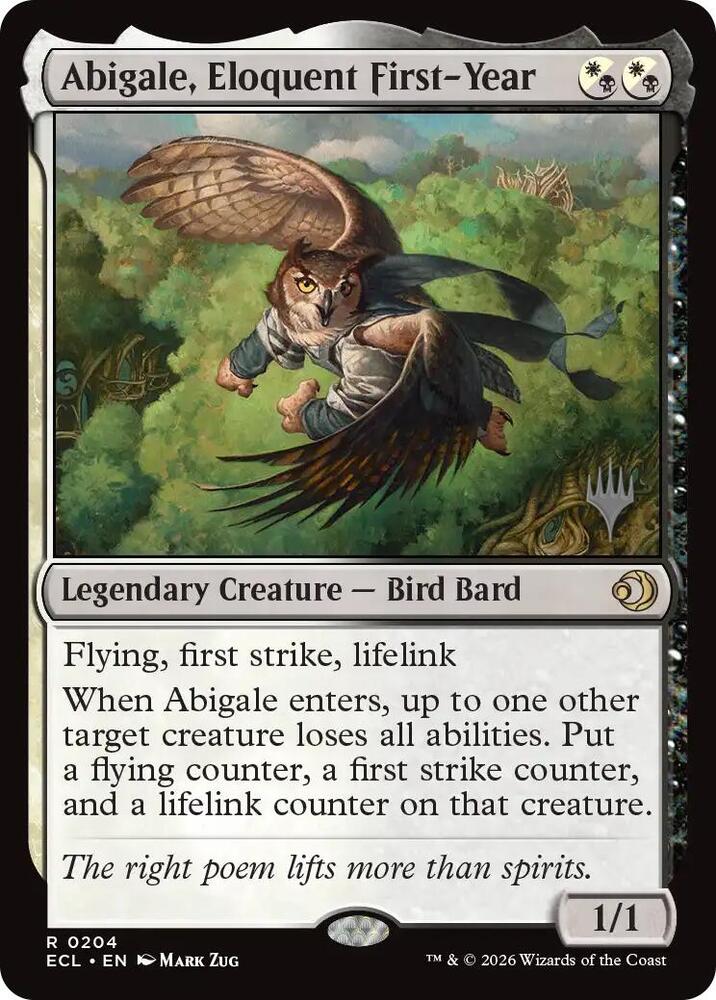 Abigale Eloquent First Year 204p/87 (Promo Pack: Lorwyn Eclipsed)  - Foil | Good Games Cannington