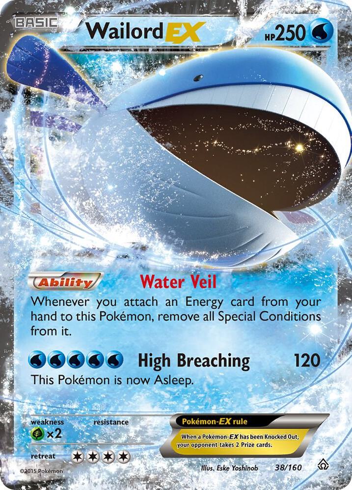 Wailord EX 38/160 (XY - Primal Clash)  - Holofoil | Good Games Cannington