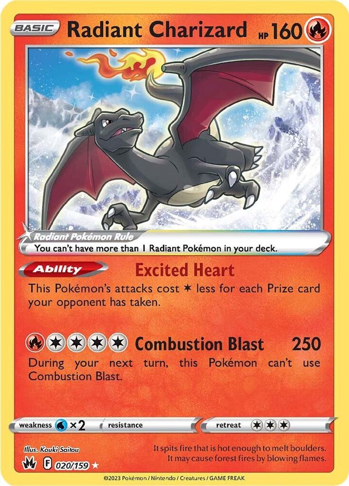 Radiant Charizard 020/159 (Crown Zenith)  - Holofoil | Good Games Cannington