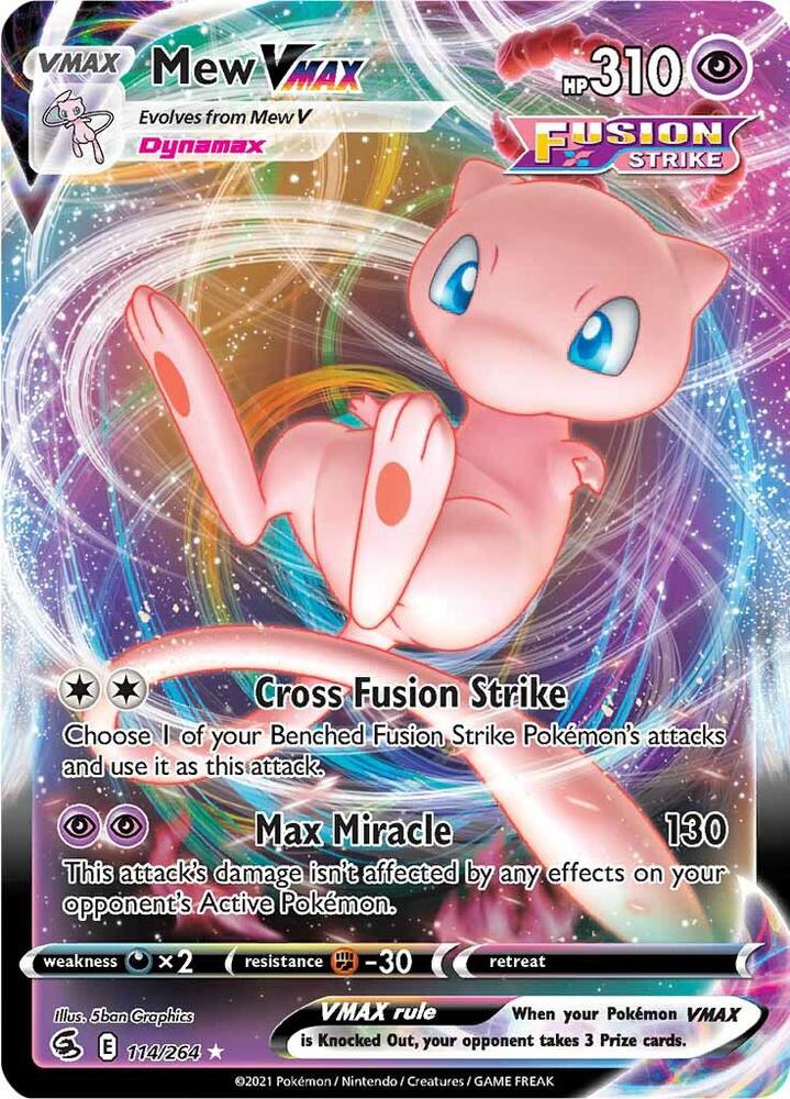 Mew VMAX 114/264 (SWSH08: Fusion Strike)  - Holofoil | Good Games Cannington