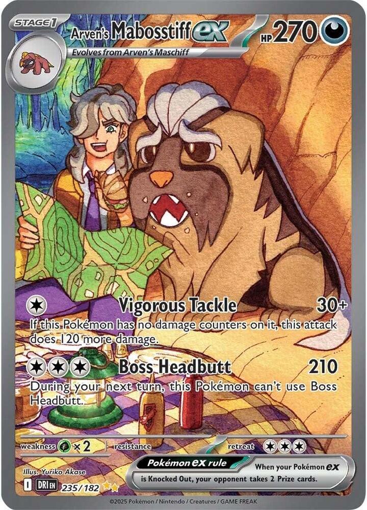Arven's Mabosstiff ex 235/182 (SV10: Destined Rivals)  - Holofoil | Good Games Cannington
