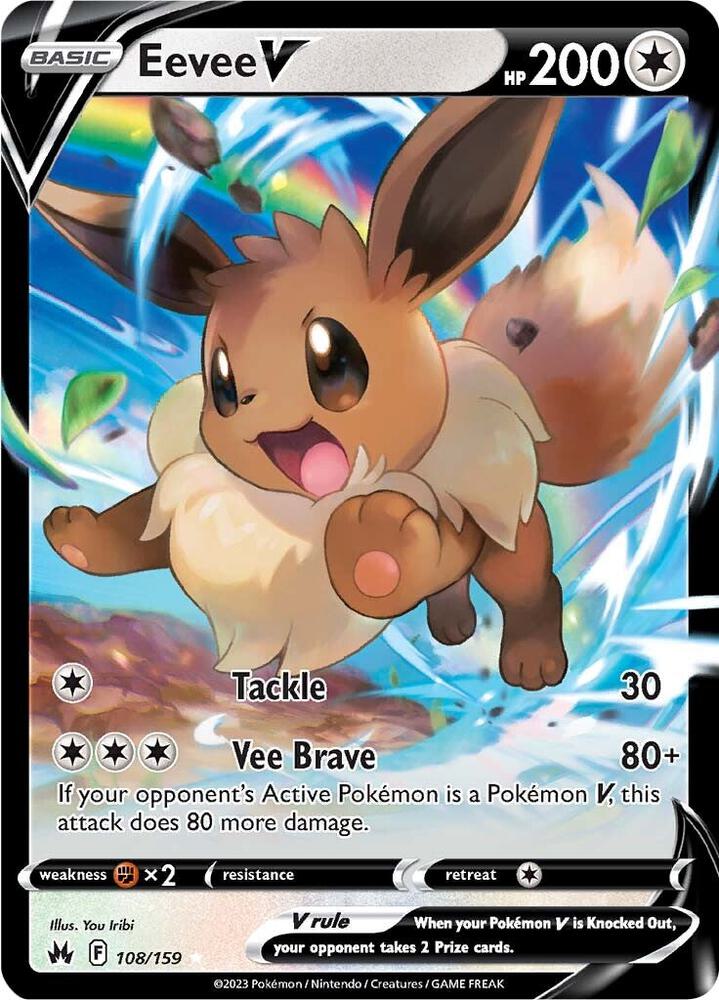Eevee V 108/159 (Crown Zenith)  - Holofoil | Good Games Cannington