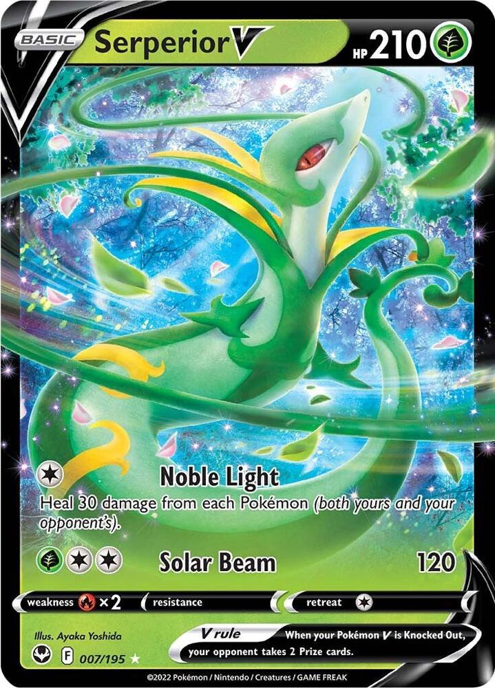 Serperior V 007/195 (SWSH12: Silver Tempest)  - Holofoil | Good Games Cannington