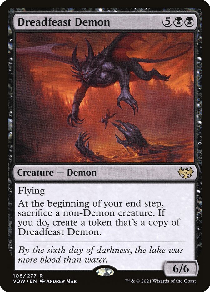 Dreadfeast Demon 108 (Innistrad: Crimson Vow)  - Foil | Good Games Cannington
