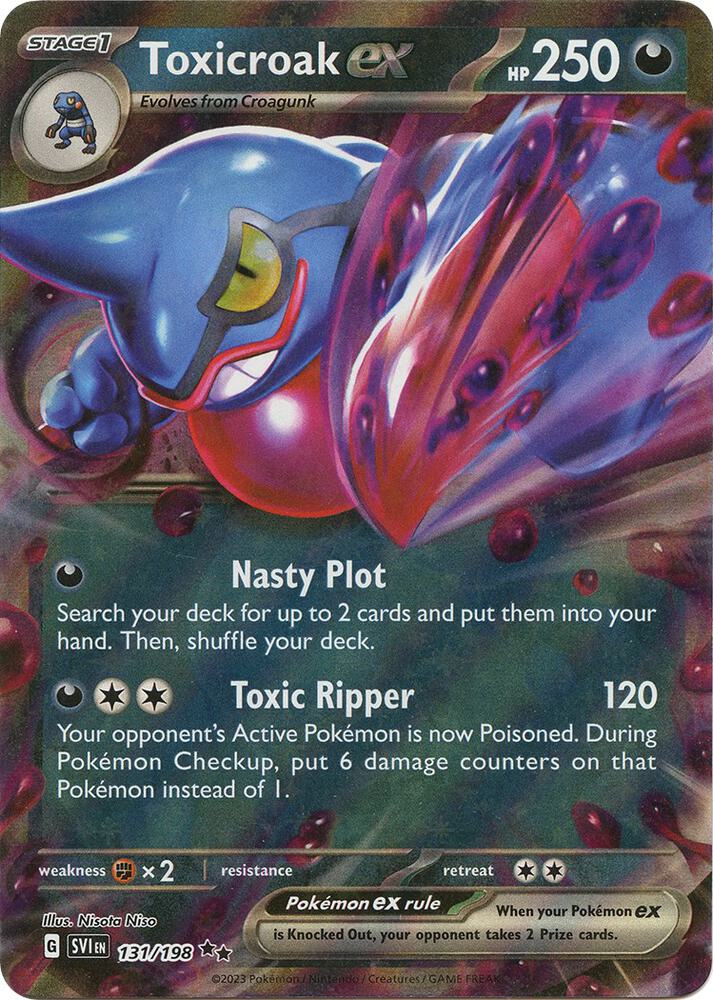 Toxicroak ex 131 198 (SV01: Scarlet & Violet Base Set)  - Holofoil | Good Games Cannington