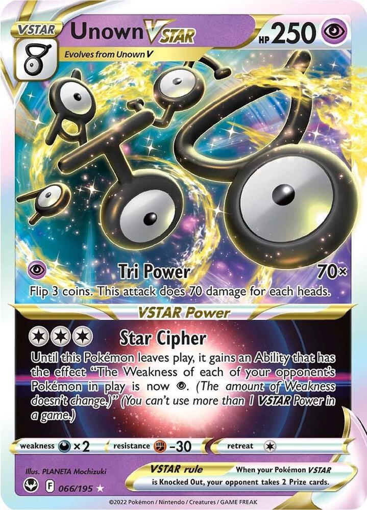 Unown VSTAR 066/195 (SWSH12: Silver Tempest)  - Holofoil | Good Games Cannington
