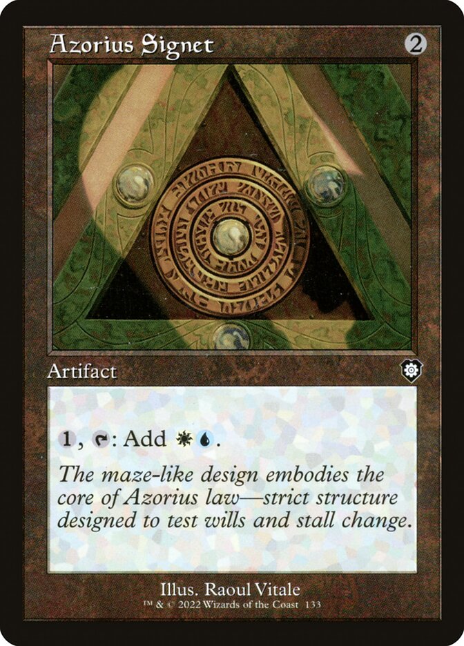 Azorius Signet Retro Frame 133 (Commander: The Brothers' War)  | Good Games Cannington