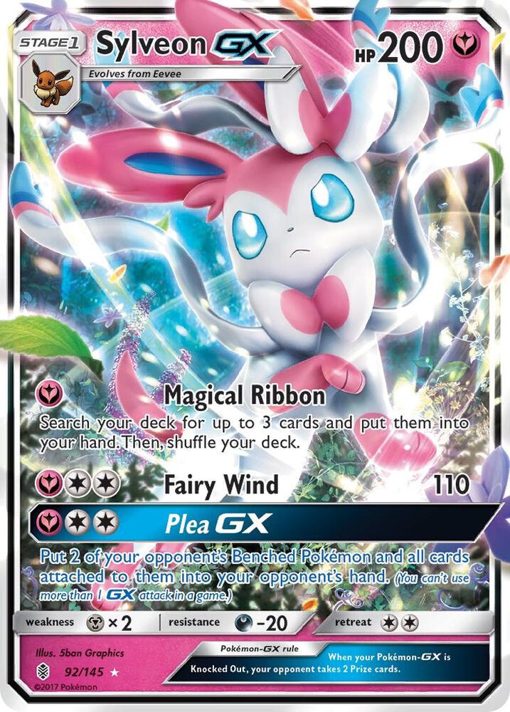 Sylveon GX 92/145 (SM - Guardians Rising)  - Holofoil | Good Games Cannington