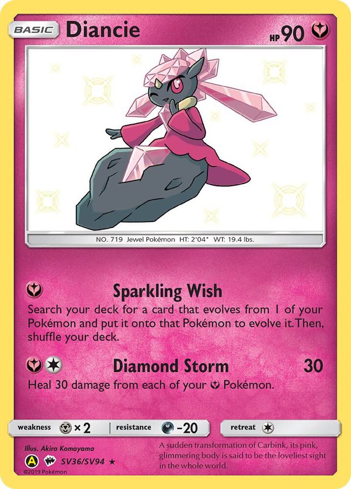 Diancie SV36/SV94 (Hidden Fates: Shiny Vault)  - Holofoil | Good Games Cannington