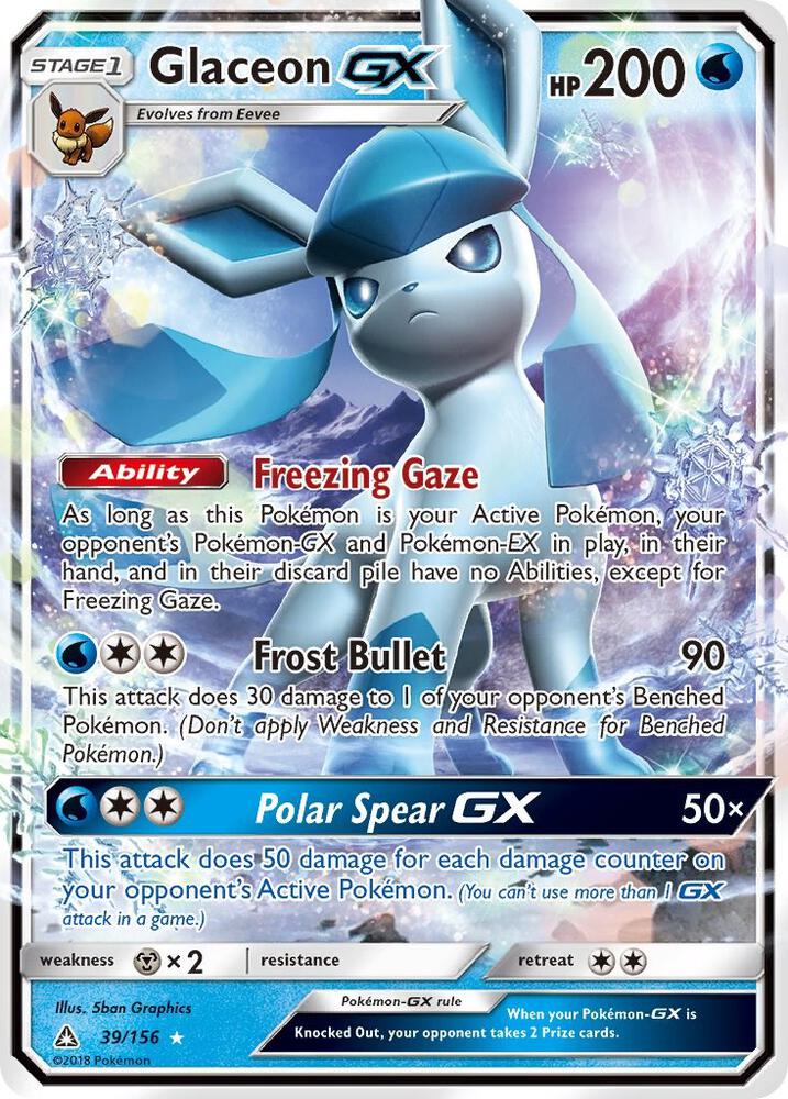 Glaceon GX 39/156 (SM - Ultra Prism)  - Holofoil | Good Games Cannington