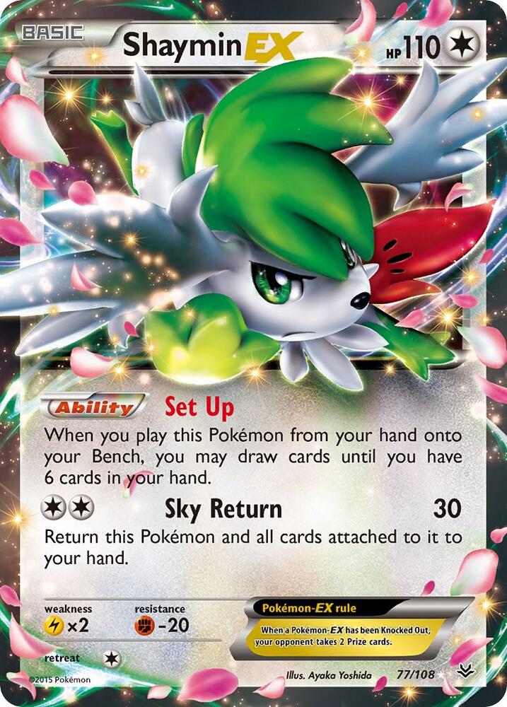 Shaymin EX 77/108 (XY - Roaring Skies)  - Holofoil | Good Games Cannington