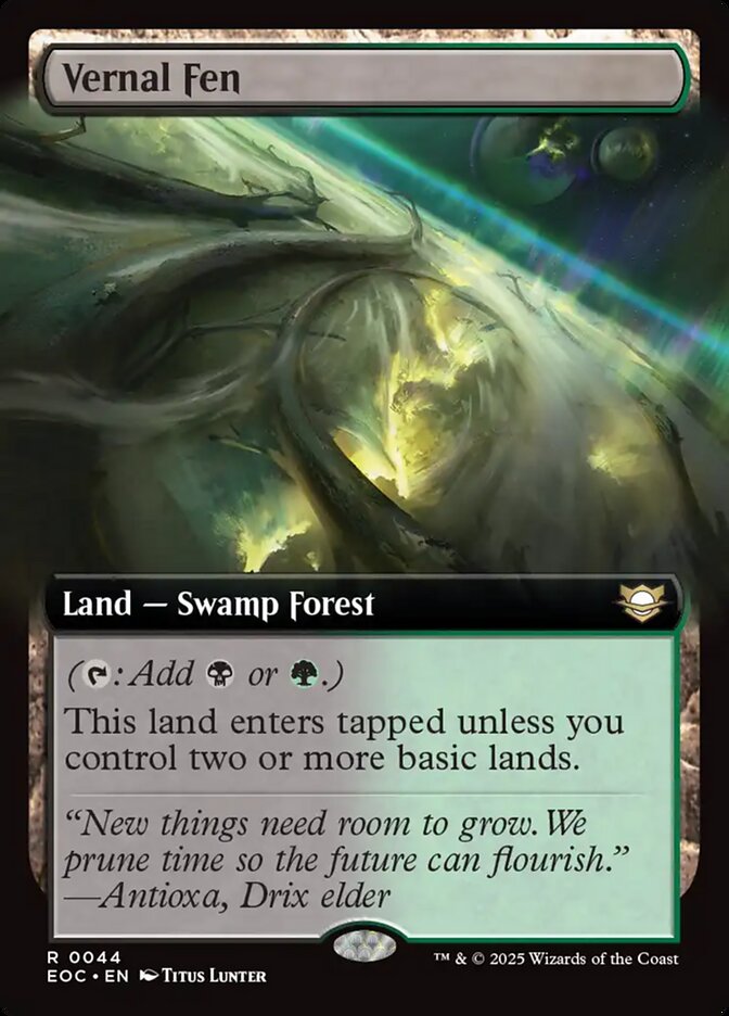 Vernal Fen Extended Art 44 (Commander: Edge of Eternities)  - Extended Art | Good Games Cannington
