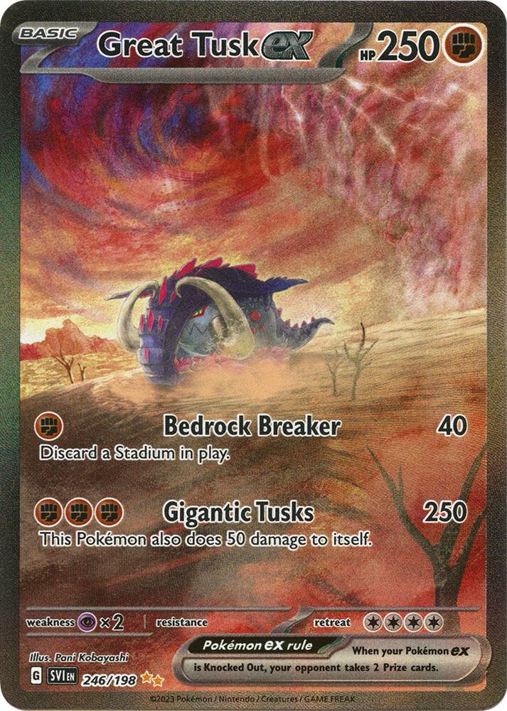 Great Tusk ex 246/198 (SV01: Scarlet & Violet Base Set)  - Holofoil | Good Games Cannington