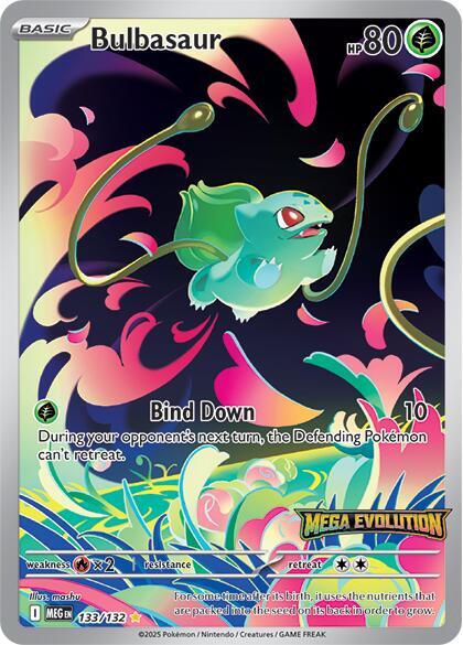 Bulbasaur 133 132 Mega Evolution Stamped (Miscellaneous Cards & Products)  - Holofoil | Good Games Cannington