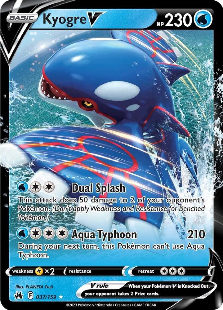 Kyogre V 037/159 (Crown Zenith)  - Holofoil | Good Games Cannington