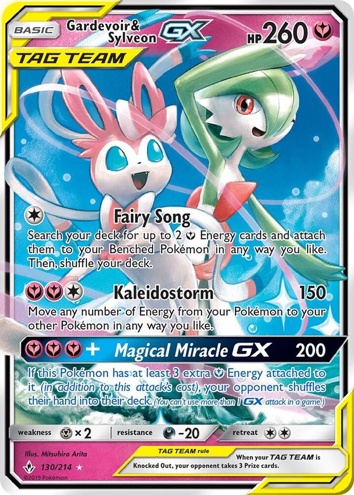 Gardevoir & Sylveon GX 130/214 (SM - Unbroken Bonds)  - Holofoil | Good Games Cannington