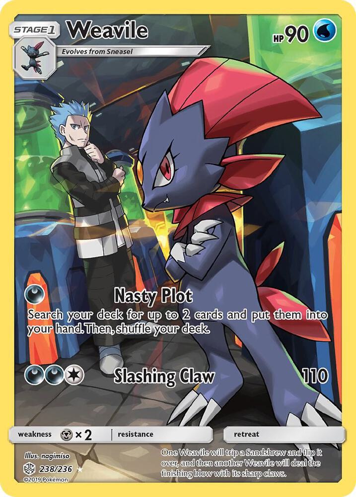 Weavile Secret 238/236 (SM - Cosmic Eclipse)  - Holofoil | Good Games Cannington