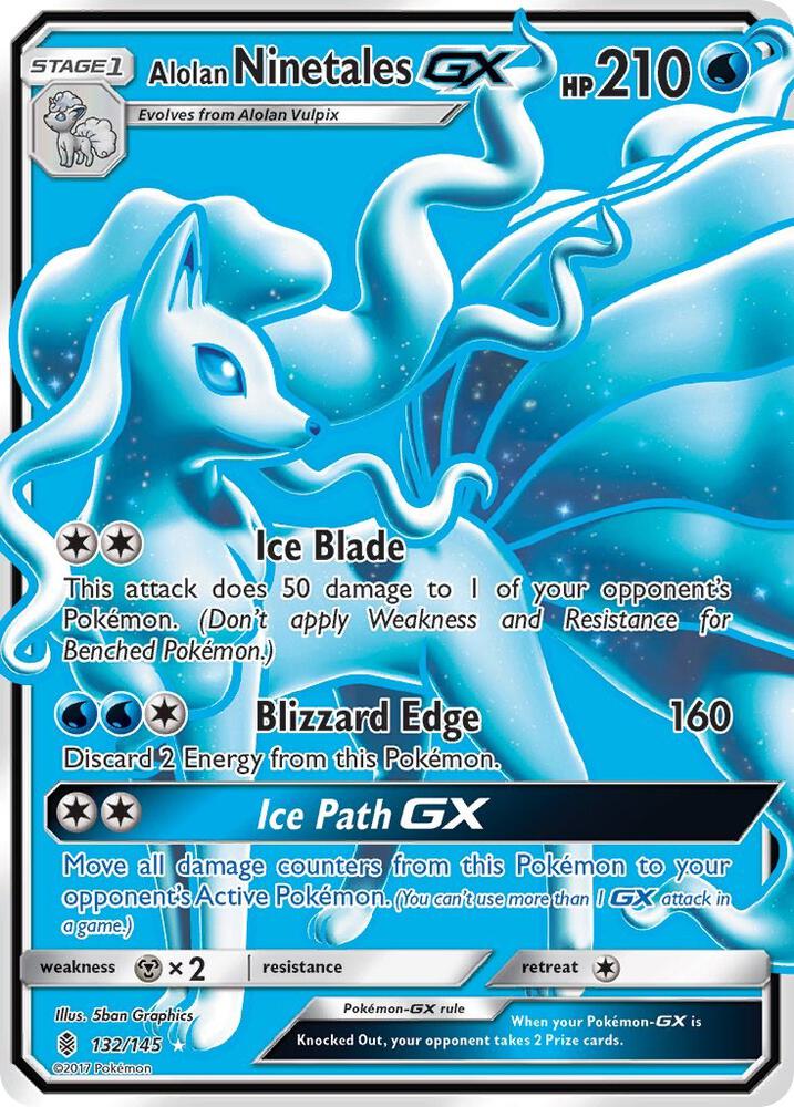 Alolan Ninetales GX 132/145 (SM - Guardians Rising)  - Holofoil | Good Games Cannington