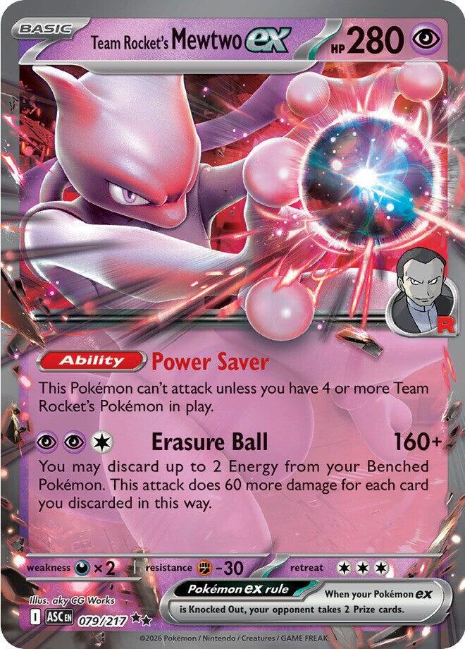 Team Rocket's Mewtwo ex 079/217 (ME: Ascended Heroes)  - Holofoil | Good Games Cannington
