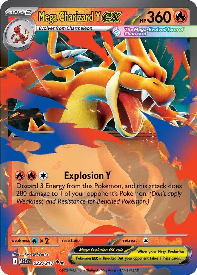 Mega Charizard Y ex 022/217 (ME: Ascended Heroes)  - Holofoil | Good Games Cannington
