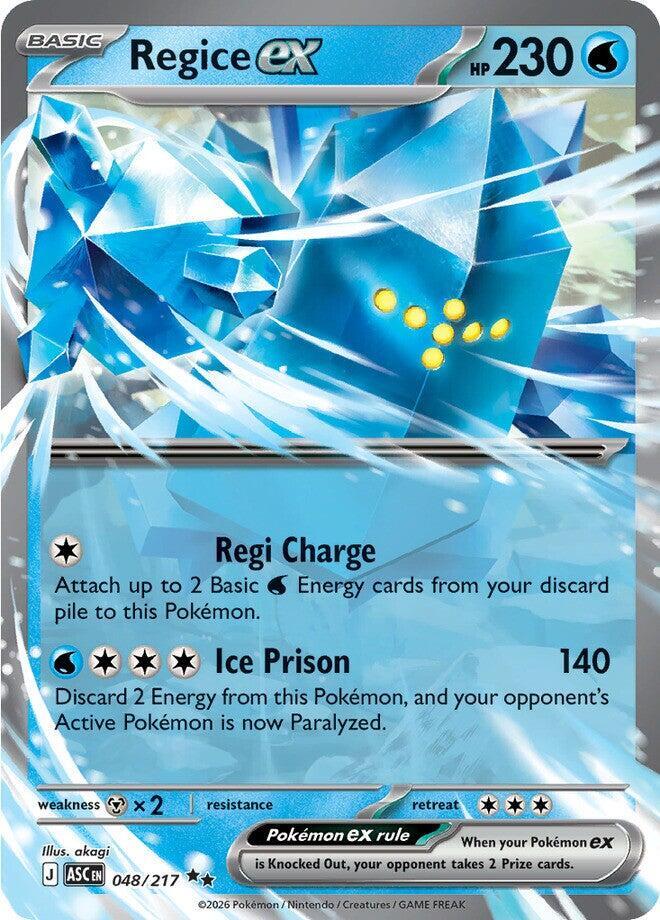 Regice ex 048/217 (ME: Ascended Heroes)  - Holofoil | Good Games Cannington