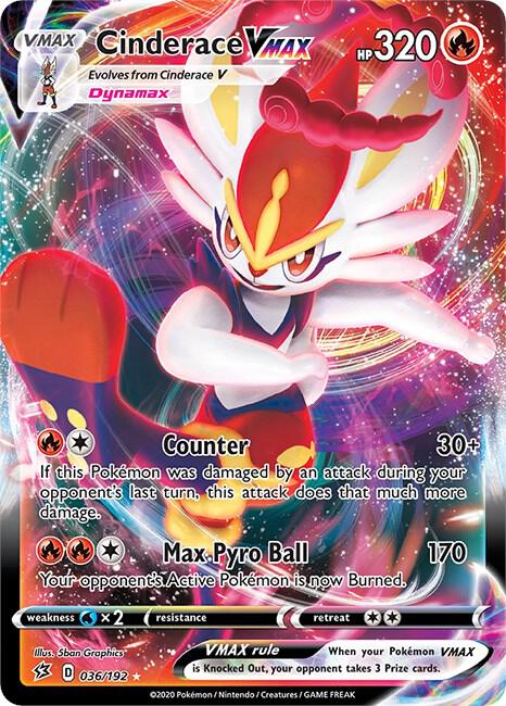 Cinderace VMAX 036/192 (SWSH02: Rebel Clash)  - Holofoil | Good Games Cannington