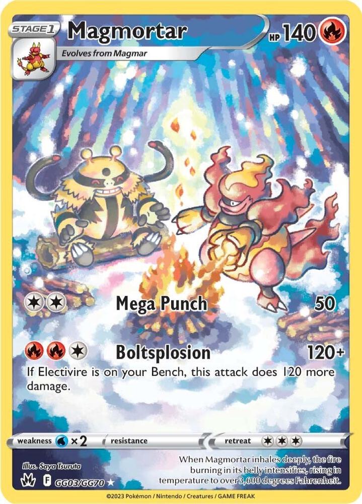 Magmortar GG03/GG70 (Crown Zenith: Galarian Gallery)  - Holofoil | Good Games Cannington