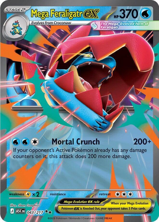 Mega Feraligatr ex 043 217 043/217 (ME: Ascended Heroes)  - Holofoil | Good Games Cannington