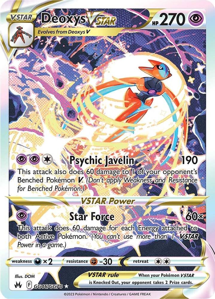 Deoxys VSTAR GG46/GG70 (Crown Zenith: Galarian Gallery)  - Holofoil | Good Games Cannington