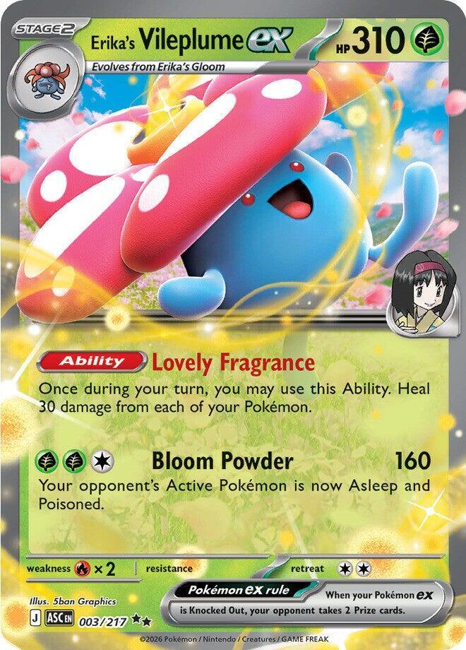 Erika's Vileplume ex 003/217 (ME: Ascended Heroes)  - Holofoil | Good Games Cannington