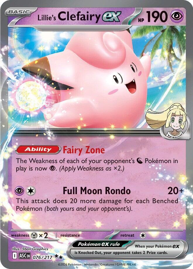 Lillie's Clefairy ex 076/217 (ME: Ascended Heroes)  - Holofoil | Good Games Cannington