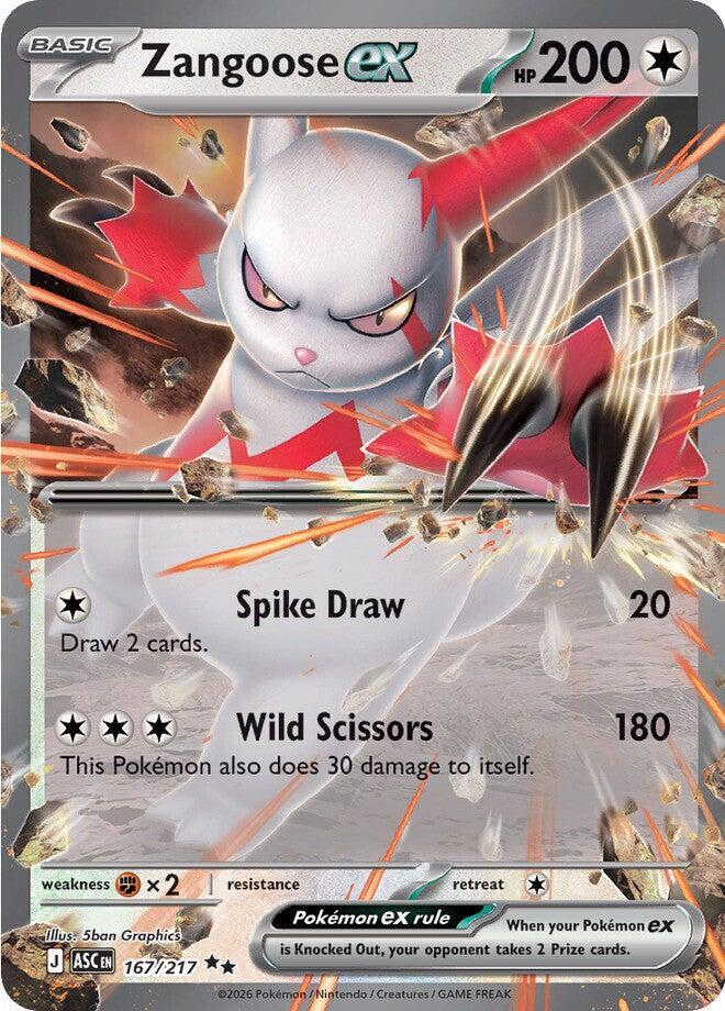 Zangoose ex 167/217 (ME: Ascended Heroes)  - Holofoil | Good Games Cannington