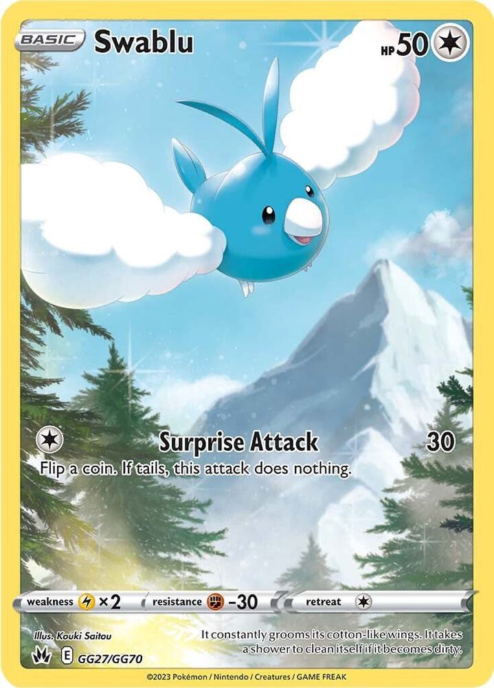 Swablu GG27/GG70 (Crown Zenith: Galarian Gallery)  - Holofoil | Good Games Cannington