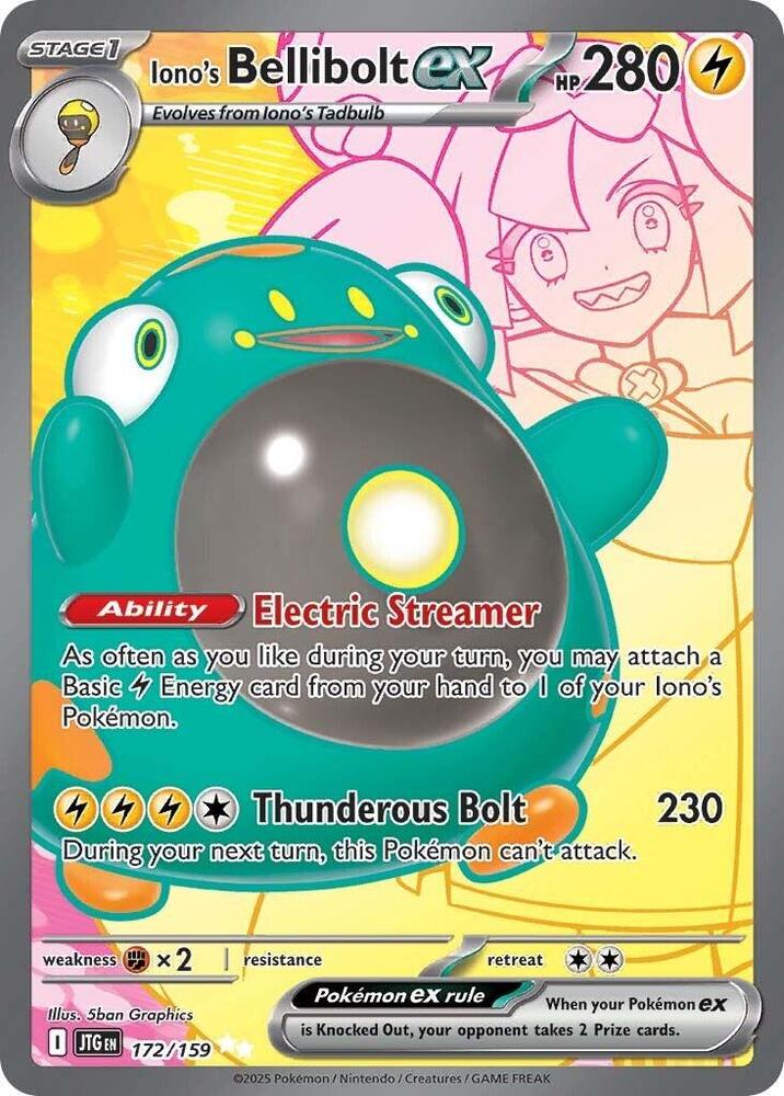Iono's Bellibolt ex 172/159 (SV09: Journey Together)  - Holofoil | Good Games Cannington