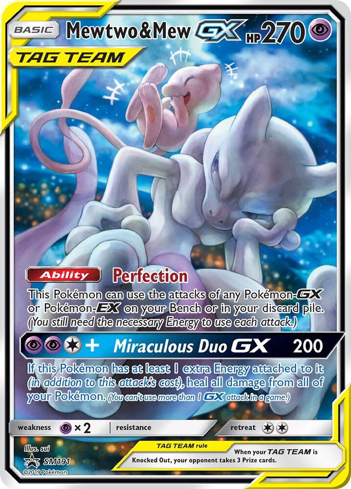 Mewtwo and Mew GX SM191 (SM Promos)  - Holofoil | Good Games Cannington
